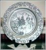 Vintage Wilton-Columbia Victorian Silverplate Pewter Christmas Collector Plate