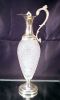 Elegant VICTORIAN SILVERPLATE & CRYSTAL Wine Decanter Claret with Silver Plate Jug Made in Italy