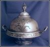 Antique HARTFORD Quadruple Silver Plate Covered Butter Dish