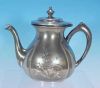 Antique Silver PEERLESS Quadruple Silverplate Teapot Engraved