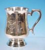 Footed Federal SILVERPLATE Tankard Cann Pint Mug Silver Plate