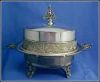 ROCKFORD SILVER Quadruple Silverplate Covered Butter Dish Antique