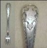 ALBERT PICK & COMPANY Antique Silver Plate Pickle Fork HOTEL ROBERTS / Hotel Silver Flatware A1314