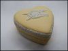 Rare WEDGWOOD JASPERWARE PRIMROSE YELLOW Trinket Heart Box Discontinued