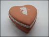 WEDGWOOD JASPERWARE TERRA COTTA Trinket Heart Box Dancing Discontinued