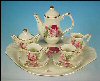 Miniature Ivory China Tea Set 10 Piece Set Victorian Rose Ivory & Gold 