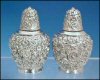 Victorian Silverplate Repousse Salt & Pepper Shaker Set - Weidlich Bros. / W.B. MFG. CO. A1059