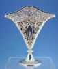 Victorian Silverplate Fan Vase / Godinger Silver Art