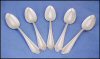 Antique ROCKFORD SILVER PLATE CO. Silverplate Teaspoon Flatware Set of 5 CHIPPENDALE A1078