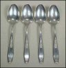1847 ROGERS BROS. Silverplate AMBASSADOR Flatware Oval Table Place Spoons (c. 1919 ) Set of 4 A1091