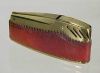 Vintage PRINCE GARDNER Brass & Stitched Leather Pocket Lighter