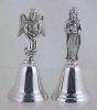REED & BARTON Silverplate Bells NATIVITY 1984 PAIR Discontinued Collectible Bells