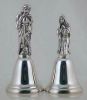 REED & BARTON Silverplate Bells NATIVITY 1987 PAIR Discontinued Collectible Bells