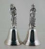 REED & BARTON Silverplate Bells NATIVITY 1986 PAIR Discontinued Collectible Bells