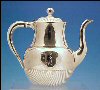 Antique WILCOX SILVER PLATE Teapot Monogram B #5027
