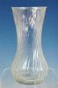 Tall HOOSIER GLASS Clear Flower Vase Swirled Ribbed Design 408-4091 #14