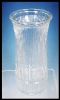 Vintage HOOSIER GLASS Tall Flower Vase Ribbed Design 4089-B #3B