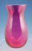 Tall Cranberry Glass Ruby Red Flash Flower Vase 