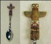 Silver Plate Figural Souvenir Collectible Demitasse Spoon VICTORIA, BRITISH COLUMBIA TOTEM POLE