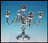 Antique BEACON SILVER CO. Quadruple Silverplate Candelabra Candelabrum Four Arms Five Lights