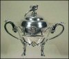 Antique Quadruple Silverplate Figural Egyptian Revival Footed Master Sugar Bowl WILCOX SILVER #1880 