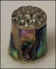 Vintage Handmade Silver & Abalone Shell Thimble 