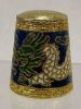 Cobalt Blue Cloisonne Dragon Thimble