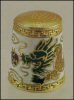 Cloisonne Dragon Sewing Thimble White A1352