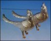 Silverplate FIGURAL PHEASANT Salt & Pepper Shakers F.B. ROGERS SILVER CO. Gilded A1398