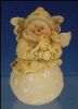 Vintage Handpainted China SNOWMAN ANGEL Christmas Figurine / Ornament