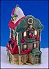 Vintage Lighted Porcelain Christmas Village Display HOTEL ROYAL / ROYAL CAFE Hand-Painted 1993 Collectible