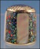 Vintage Handmade Alpaca Silver, Turquoise & Mother of Pearl Thimble MEXICO A1414