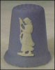 Collectible Wedgwood Jasperware Light Blue SPINNER Thimble A1415