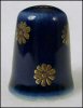 Collectible LIMOGES Porcelain China COBALT BLUE Thimble A1416