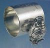Victorian Antique Quadruple Silverplate FIGURAL BIRD Napkin Ring "Forget Me Not" J. A. Babcock & Co. A1419