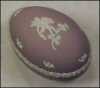 WEDGWOOD JASPERWARE LAVENDER / LILAC Lidded Egg  Box - CUPID A1429