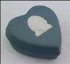 Wedgwood Jasperware TEAL Heart Box Shell 