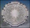 Antique E. G. WEBSTER & SON Silver Plate Footed Tea Serving Salver Tray