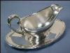 GORHAM Silver Plate Gravy Boat with Attached Under Plate COLONIAL Y430 