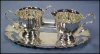 LUNT SILVERPLATE Tea Completer Set Creamer, Sugar Bowl & Tray #B-67