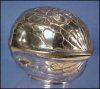 Antique Victorian Silverplate Figural Nut (Walnut) Bowl Gold Plated Interior Dowd-Rogers 