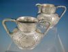 Antique AMERICAN SILVER PLATE CO. Triple Silverplate Cream & Sugar Bowl Set #500 (Simpson Hall Miller)