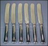 Vintage AWS WELLNER Silver Plate Set of 6 Dinner Knives Knife A1601