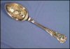 Victorian Silver Silverplate Repousse Serving Spoon Gold Wash Bowl WILLIAM ADAMS, SHEFFIELD, ENGLAND A1609