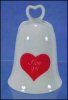 Collectible DESIGNER'S COLLECTION Porcelain "I LOVE YOU" Bell A1642