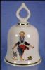 Collectible 1979 NORMAN ROCKWELL Porcelain China Dinner Bell "The Wonderful World of Norman Rockwell" LEAPFROG - The Danbury Mint