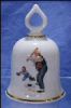 Collectible 1979 NORMAN ROCKWELL Porcelain China Dinner Bell "The Wonderful World of Norman Rockwell" BATTER UP - The Danbury Mint
