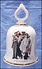 Collectible 1979 NORMAN ROCKWELL Porcelain China Dinner Bell "The Wonderful World of Norman Rockwell" BARBERSHOP QUARTET - The Danbury Mint