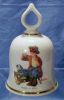 Collectible 1979 NORMAN ROCKWELL Porcelain China Dinner Bell "The Wonderful World of Norman Rockwell" FRIEND IN NEED - The Danbury Mint