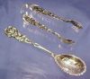 German Silver Plate Sugar Tongs & Silver Plate Spoon Boxed Set (Silber Zucker Garnitur) Hildesheimer Rose A1679